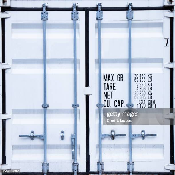 shipping container - shipping container doors stock pictures, royalty-free photos & images