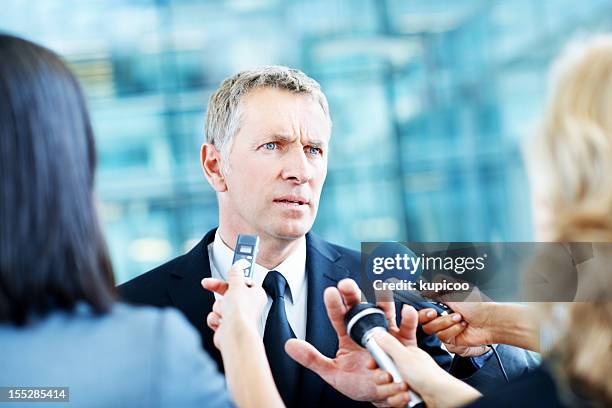 no comment - politician interview stock pictures, royalty-free photos & images