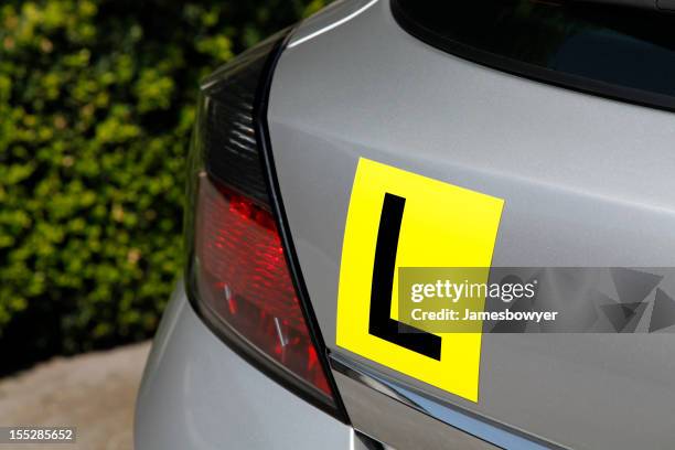 l plate - driving course stock pictures, royalty-free photos & images