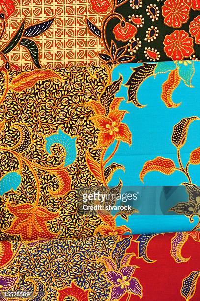 sarong party - batik design stock pictures, royalty-free photos & images