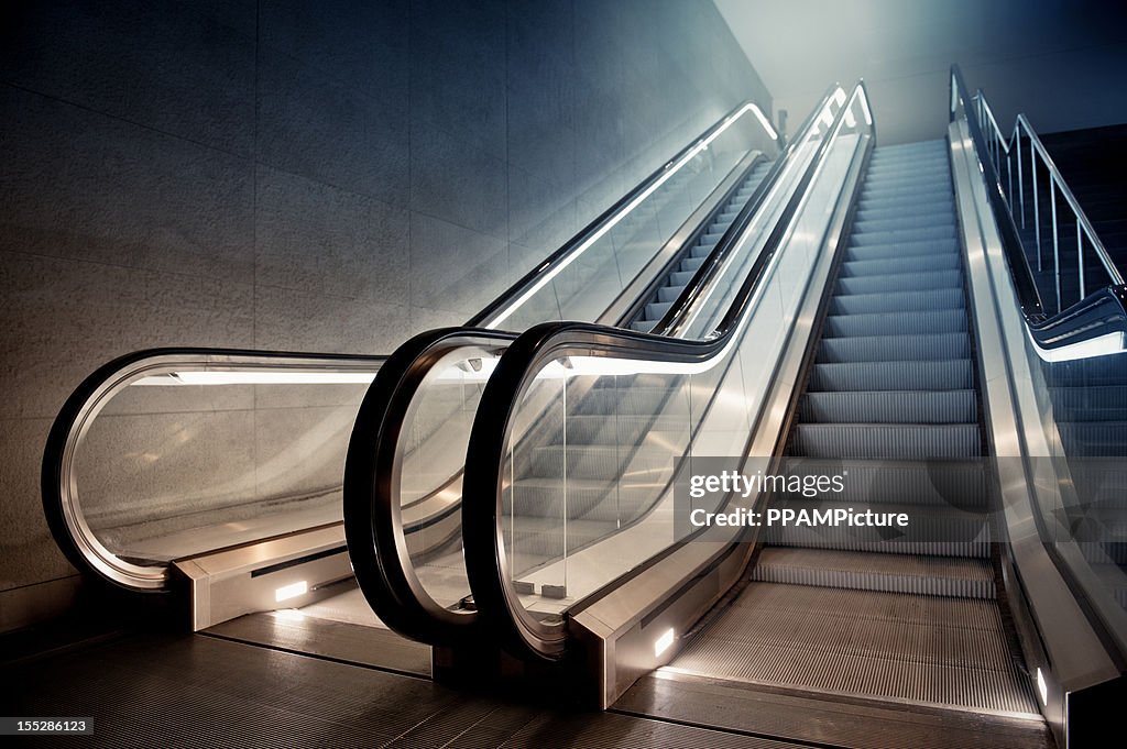 Escalator in Building