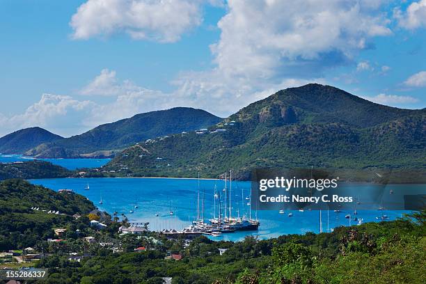 marina at english harbor antigua, caribbean - nelsons dockyard stock pictures, royalty-free photos & images