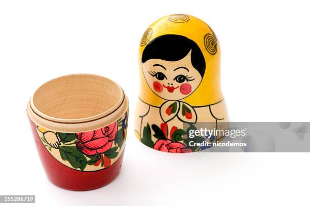 matryoshka doll - russian nesting doll stock pictures, royalty-free photos & images