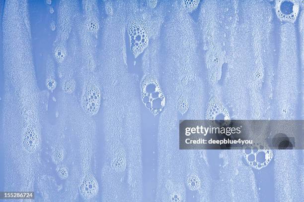wet windows with soap bubbles background - foam bubbles stock pictures, royalty-free photos & images