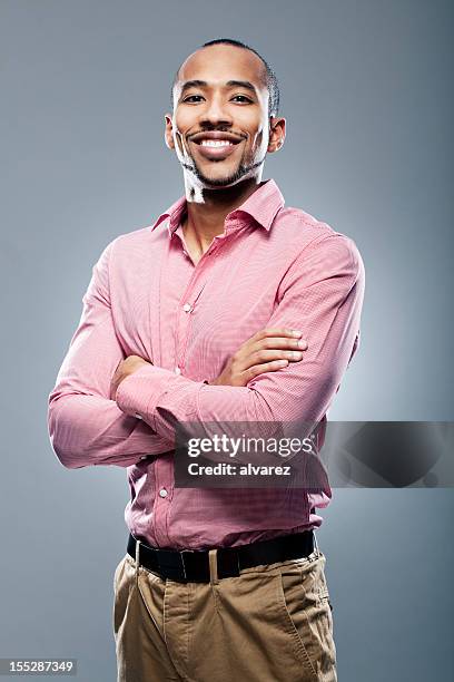 portrait of an african american - smart casual isolated stock pictures, royalty-free photos & images