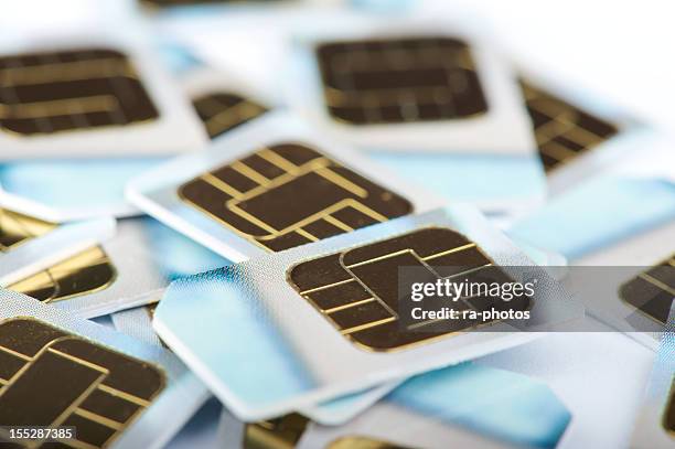 sim cards - sim card stockfoto's en -beelden