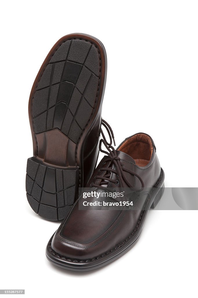 Elegant dark brown men's shoes