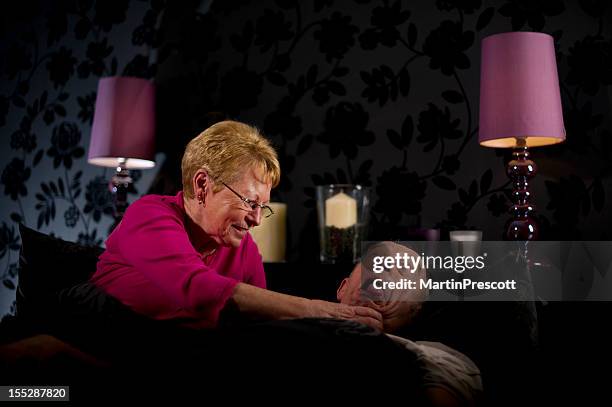 another sleepless night! - snoring husband stock pictures, royalty-free photos & images