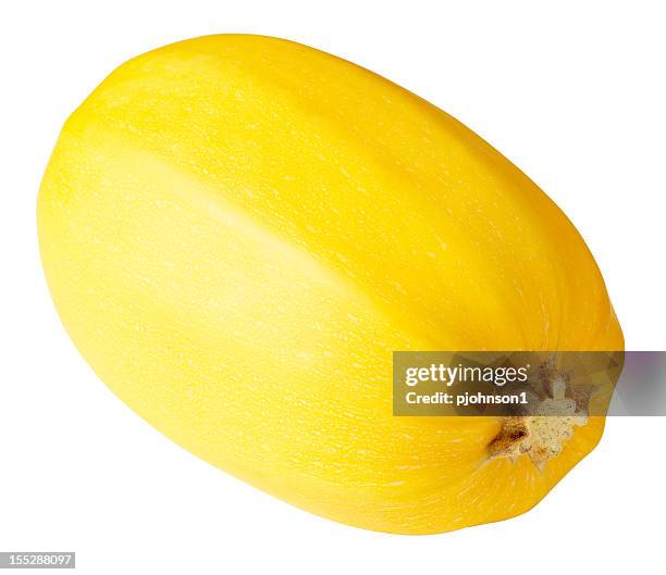 yellow spaghetti squash on white background - spaghetti squash stock pictures, royalty-free photos & images