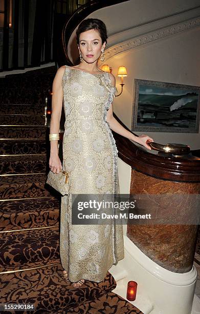 Anna Friel attends an after party following the press night performance of 'Uncle Vanya' at The Charing Cross Hotel on November 2, 2012 in London,...