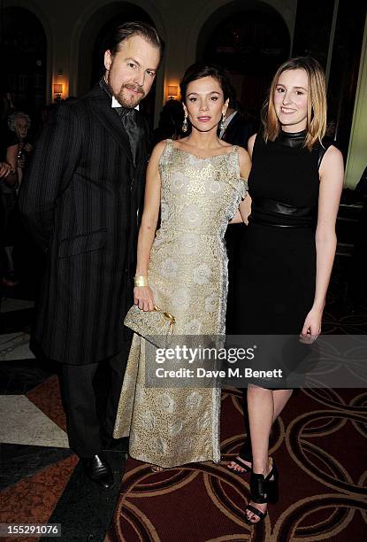 Cast members Samuel West, Anna Friel and Laura Carmichael attend an after party following thepress night performance of 'Uncle Vanya' at The Charing...