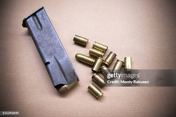 close up of bullet casings - cartridge stock pictures, royalty-free photos & images
