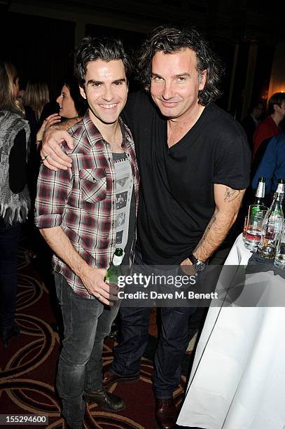 Musician Kelly Jones and Ant Genn attend an after party following the press night performance of 'Uncle Vanya' at The Charing Cross Hotel on November...