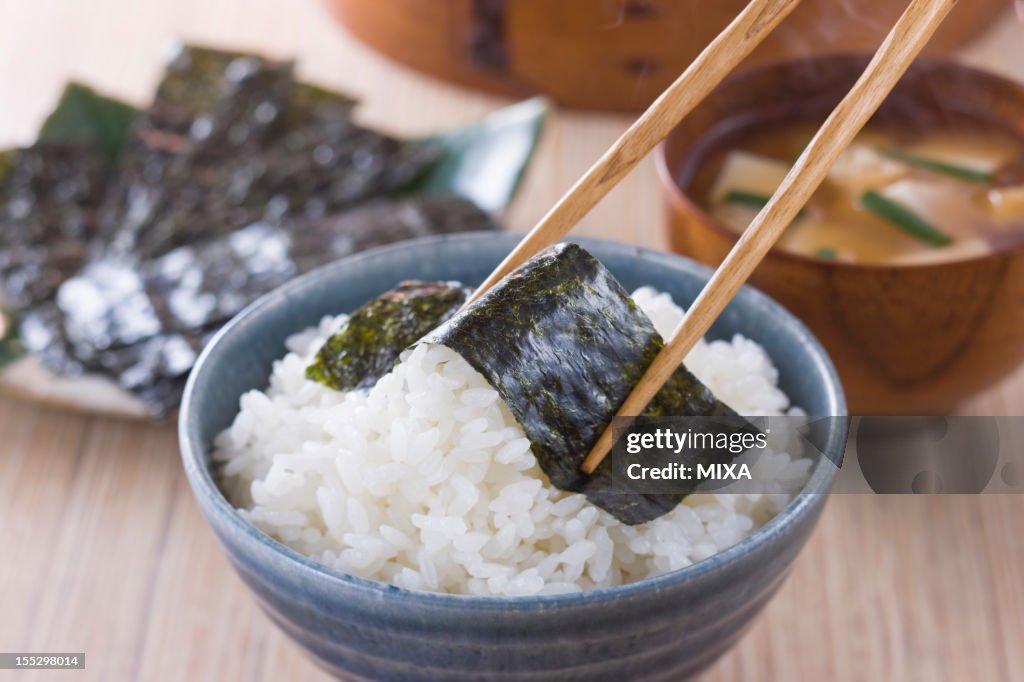 Nori on Steamed Rice