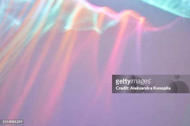 abstract surreal rainbow pink light rays, neon light refraction overlay effect - laser show stock pictures, royalty-free photos & images
