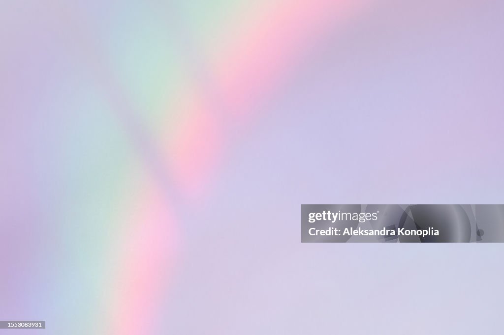 Shiny retro futuristic iridescent holographic rainbow overlay light effect