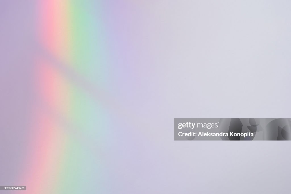 Blurred spectrum rainbow light refraction texture overlay effect