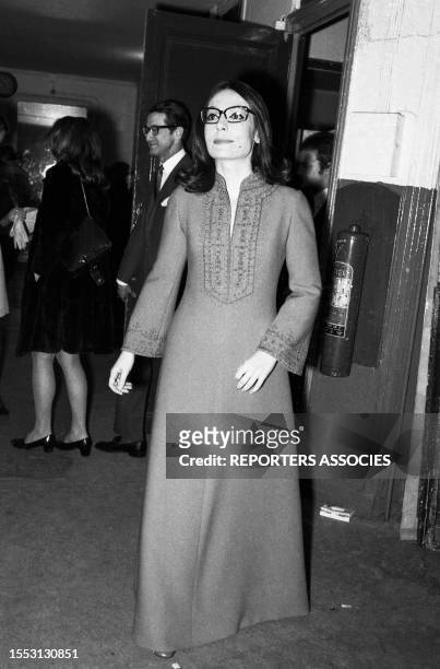 Nana Mouskouri à l'Olympia de Paris pour son Musicorama en octobre 1969
