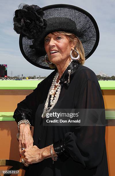 Lillian Frank attends the Emirates marquee on Derby Day at Flemington Racecourse on November 3, 2012 in Melbourne, Australia.