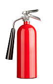 Red Fire Extinguisher Isolated on White with Clipping Path