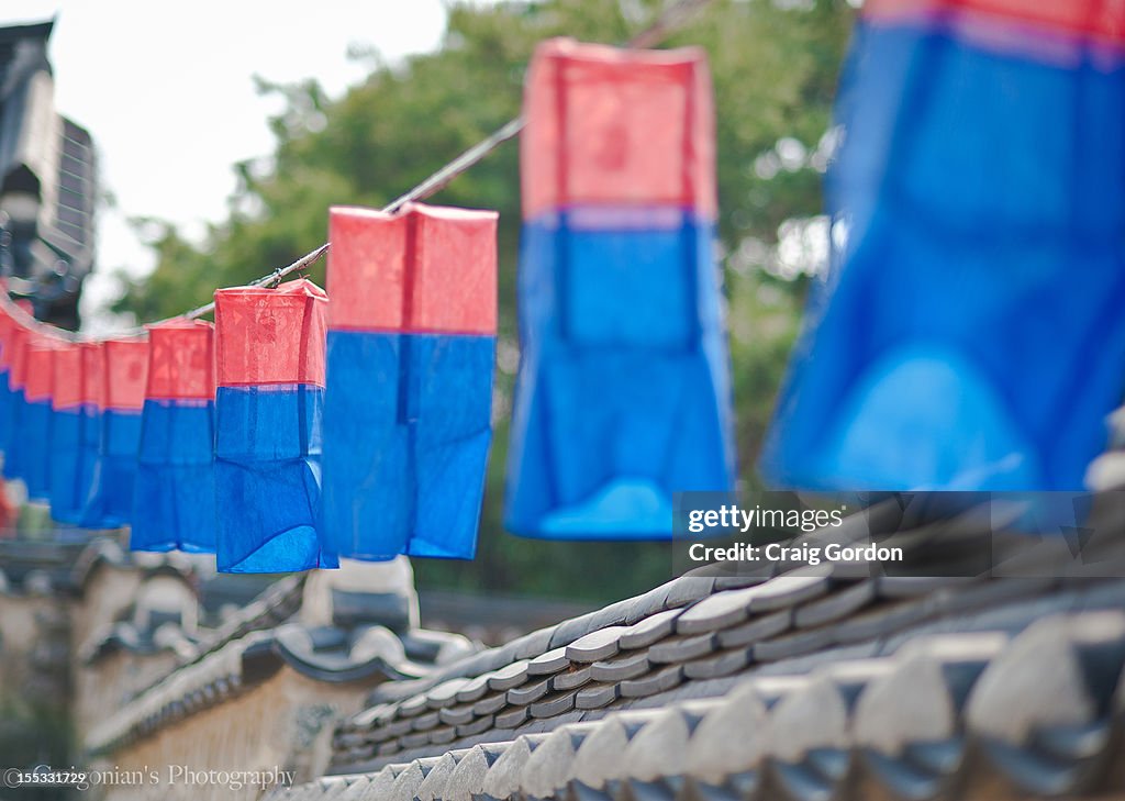 Korean Silk Lantern Flags