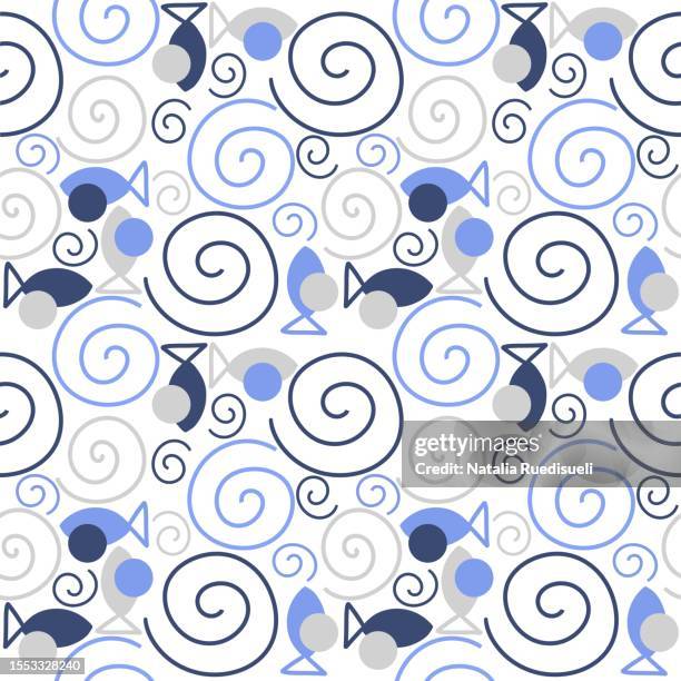 Blue Fish Repeating Pattern Repeating Fish Pattern Photos and Premium High Res Pictures - Getty Images