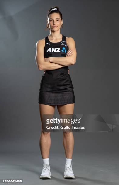 Karin Burger during the New Zealand national netball team profile shoot at Southern Sun The Cullinan on July 22, 2023 in Cape Town, South Africa.