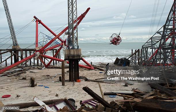 Funtown Pier, on Nov. 1. The Seaside Park, NJ amusement was destroyed by Hurricane Sandy.