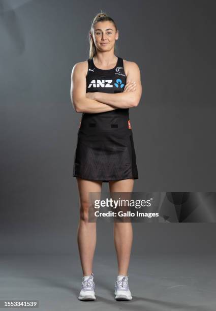 Gina Crampton during the New Zealand national netball team profile shoot at Southern Sun The Cullinan on July 22, 2023 in Cape Town, South Africa.