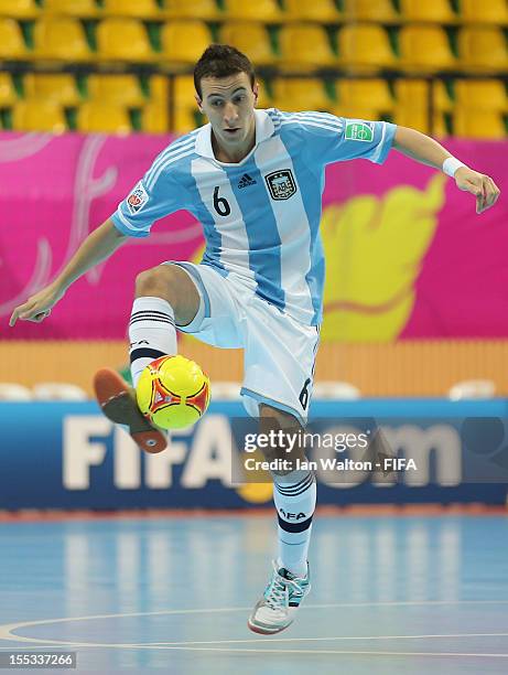 Maximiliano Rescia of Argentina in action during the FIFA Futsal World Cup Thailand 2012, Group D match between Argentina and Mexico at Nimibutr...