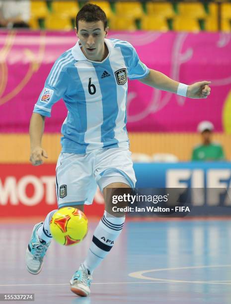 Maximiliano Rescia of Argentina in action during the FIFA Futsal World Cup Thailand 2012, Group D match between Argentina and Mexico at Nimibutr...
