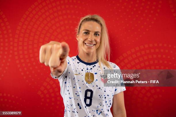 Julie Ertz of USA poses for a portrait during the official FIFA Women's World Cup Australia & New Zealand 2023 portrait session at on July 17, 2023...