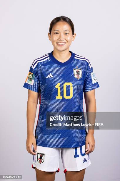 Fuka Nagano of Japan poses for a portrait during the official FIFA Women's World Cup Australia & New Zealand 2023 portrait session on July 17, 2023...
