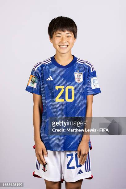 Maika Hamano of Japan poses for a portrait during the official FIFA Women's World Cup Australia & New Zealand 2023 portrait session on July 17, 2023...