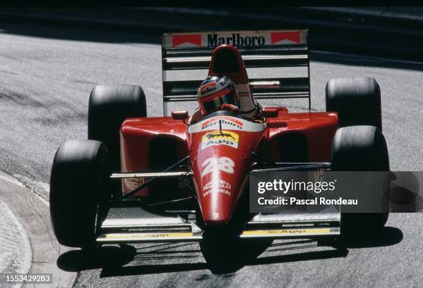 Gerhard Berger from Austria drives the Scuderia Ferrari Ferrari F93A Ferrari 041 V12 during the Formula One Grand Prix of Monaco on 23rd May 1993 on...