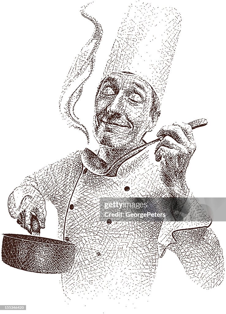 Happy Chef Cooking