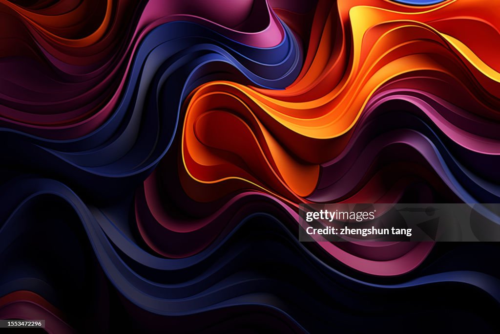 Abstract 3d wave stripe pattern background
