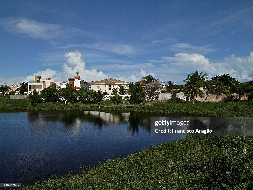 Houses on landscape