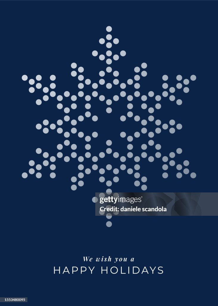 Holiday Greeting Card with Snowflake.