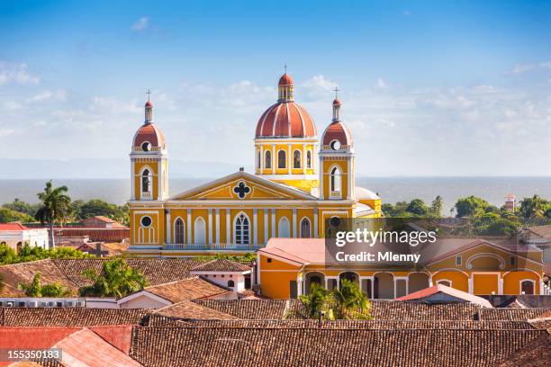 cathedral of granada, nicaragua - nicaragua stock pictures, royalty-free photos & images