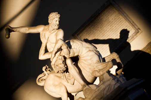 Hercules beating the Centaur Nessus in Florence