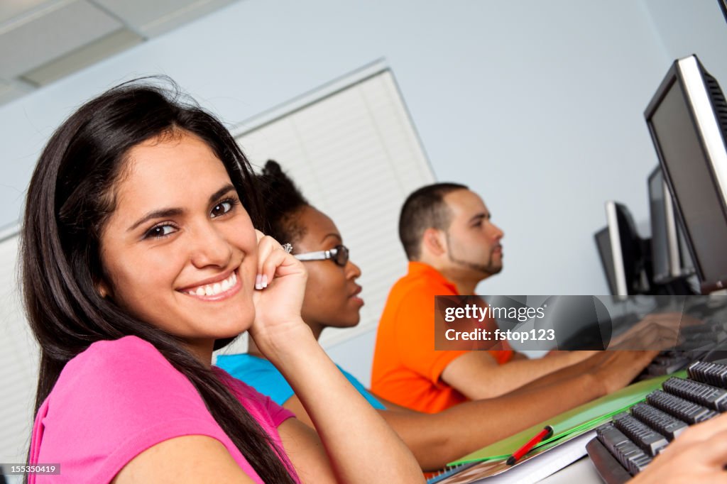 Young Adults in computer lab