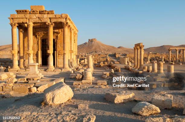 temple of baal shamin in palmyra, syria - palmyra stock pictures, royalty-free photos & images