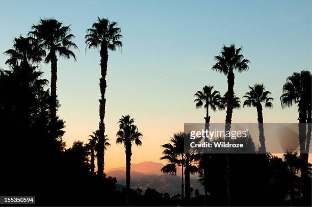 sunset san jacinto berge palm springs - palm springs stock-fotos und bilder