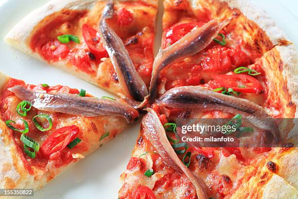 anchovy pizza - anchovy bildbanksfoton och bilder