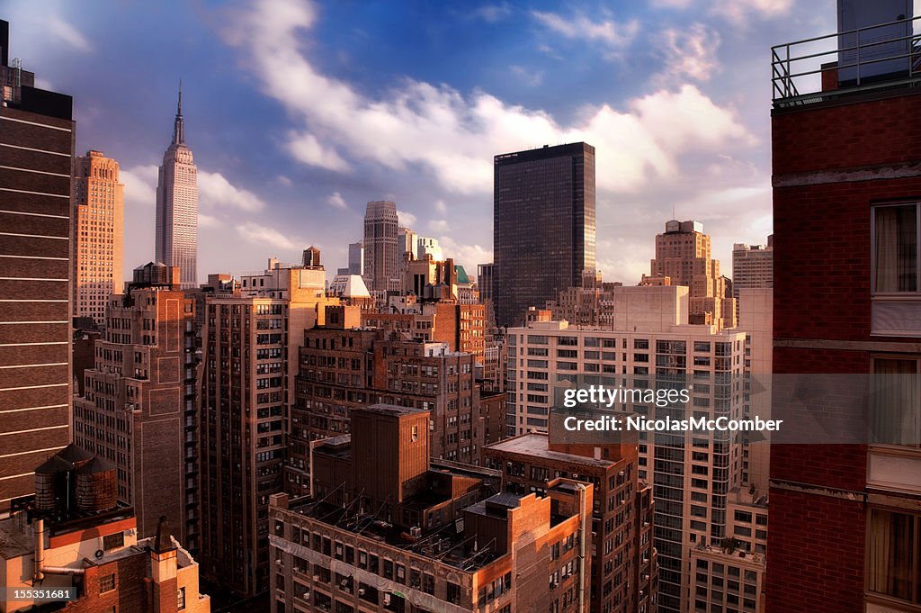 New York Garment District aerial view