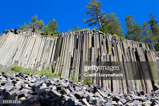 Devils Postpile, columnar basalt formation Devils Postpile, columnar basalt formation