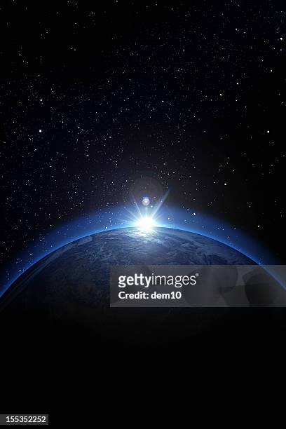 earth with stars - 從衛星觀看 個照片及圖片檔