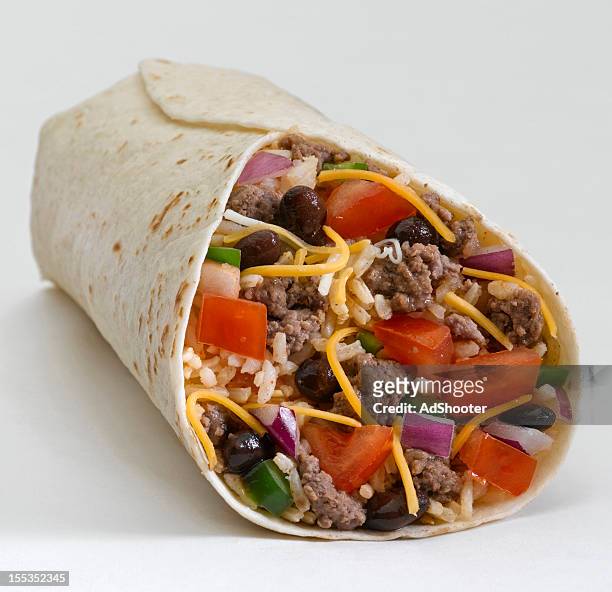 beef burrito - burrito 個照片及圖片檔