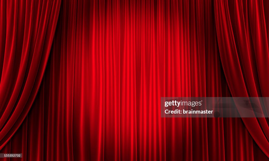 Grande evento vermelho cortinas (grande